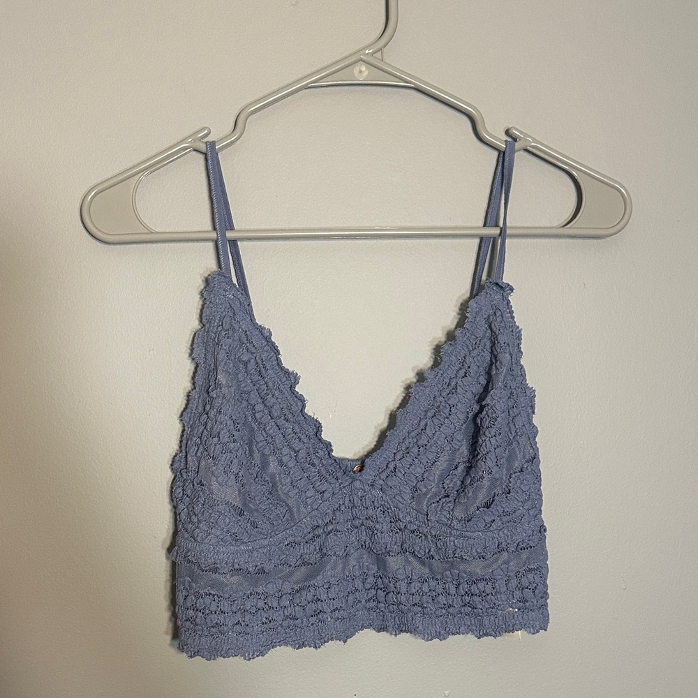 Free People Lace Bralette in Light Blue